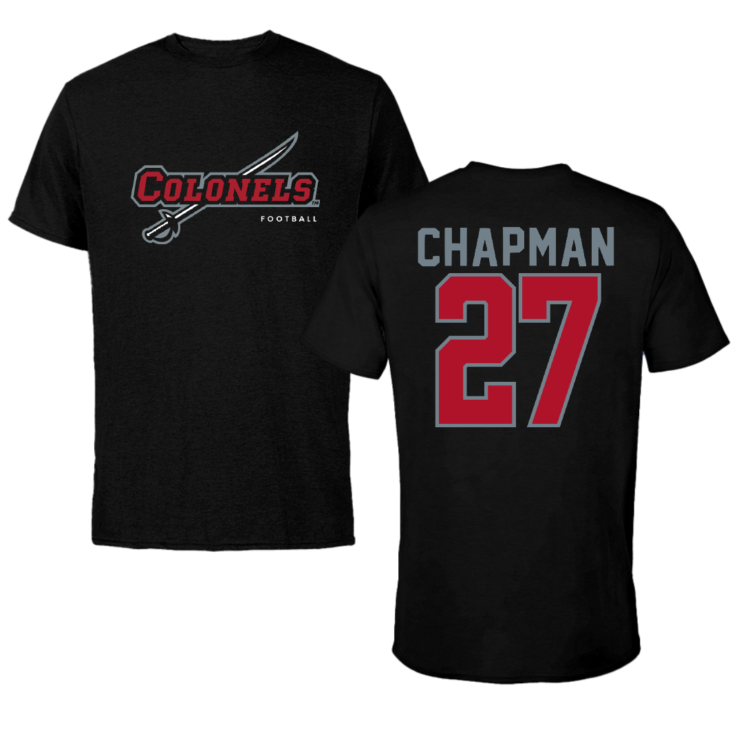 Nicholls State University Football Black Tee - #27 Gil Chapman