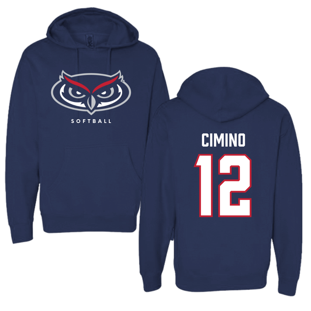 Florida Atlantic University Softball Navy Mascot Hoodie - #12 Izabella Cimino