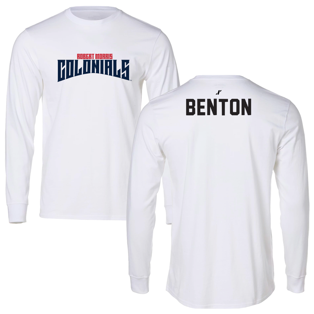 Robert Morris University TF and XC White Classic Performance Long Sleeve - Ny'Asia Benton