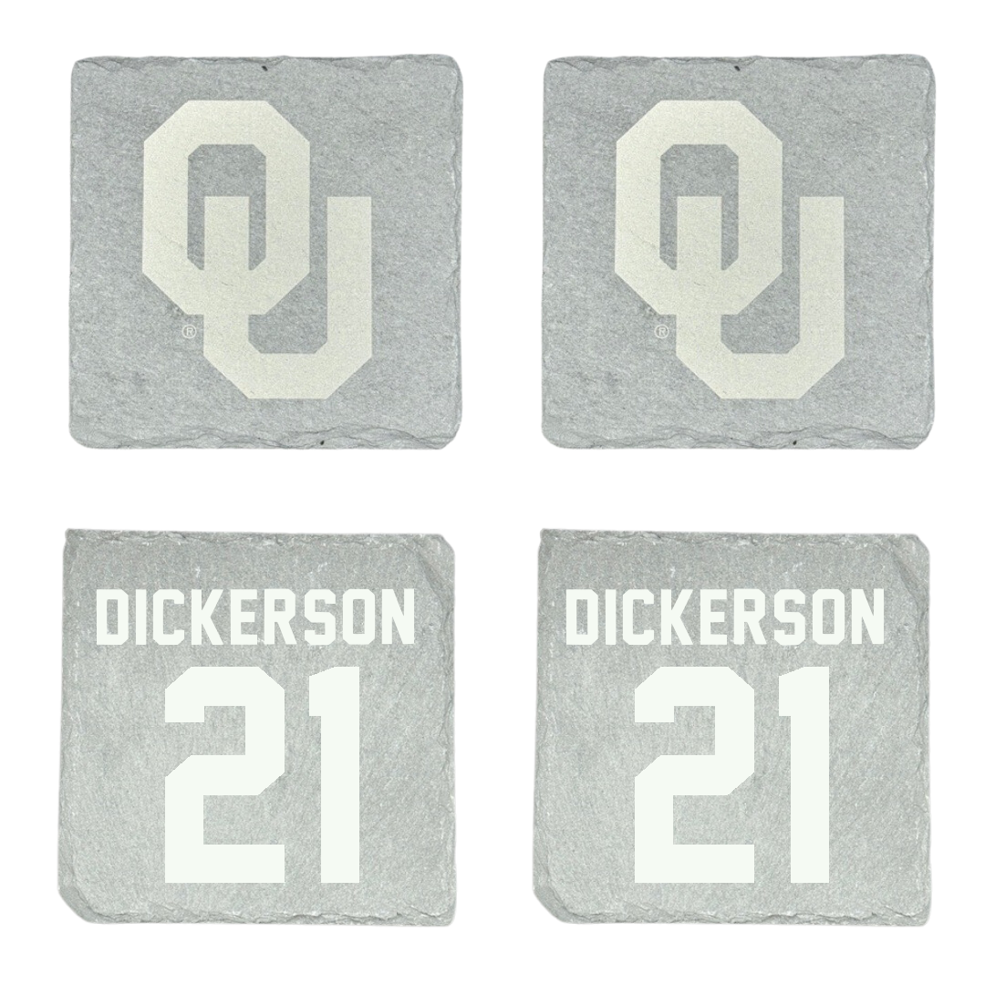University of Oklahoma Baseball Stone Coaster (4 Pack)  - #21 Drew Dickerson