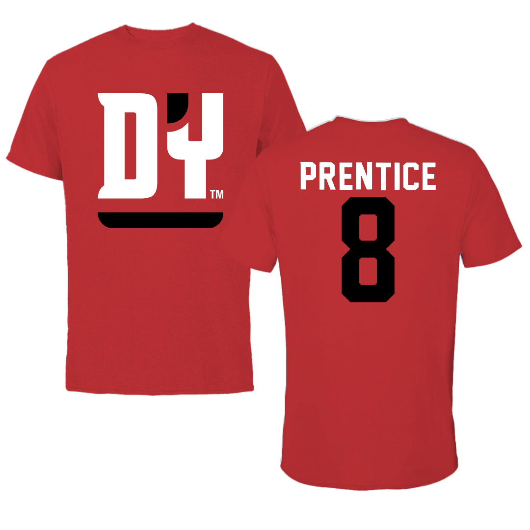 D'Youville University Volleyball Red Tee - #8 Isabelle Prentice