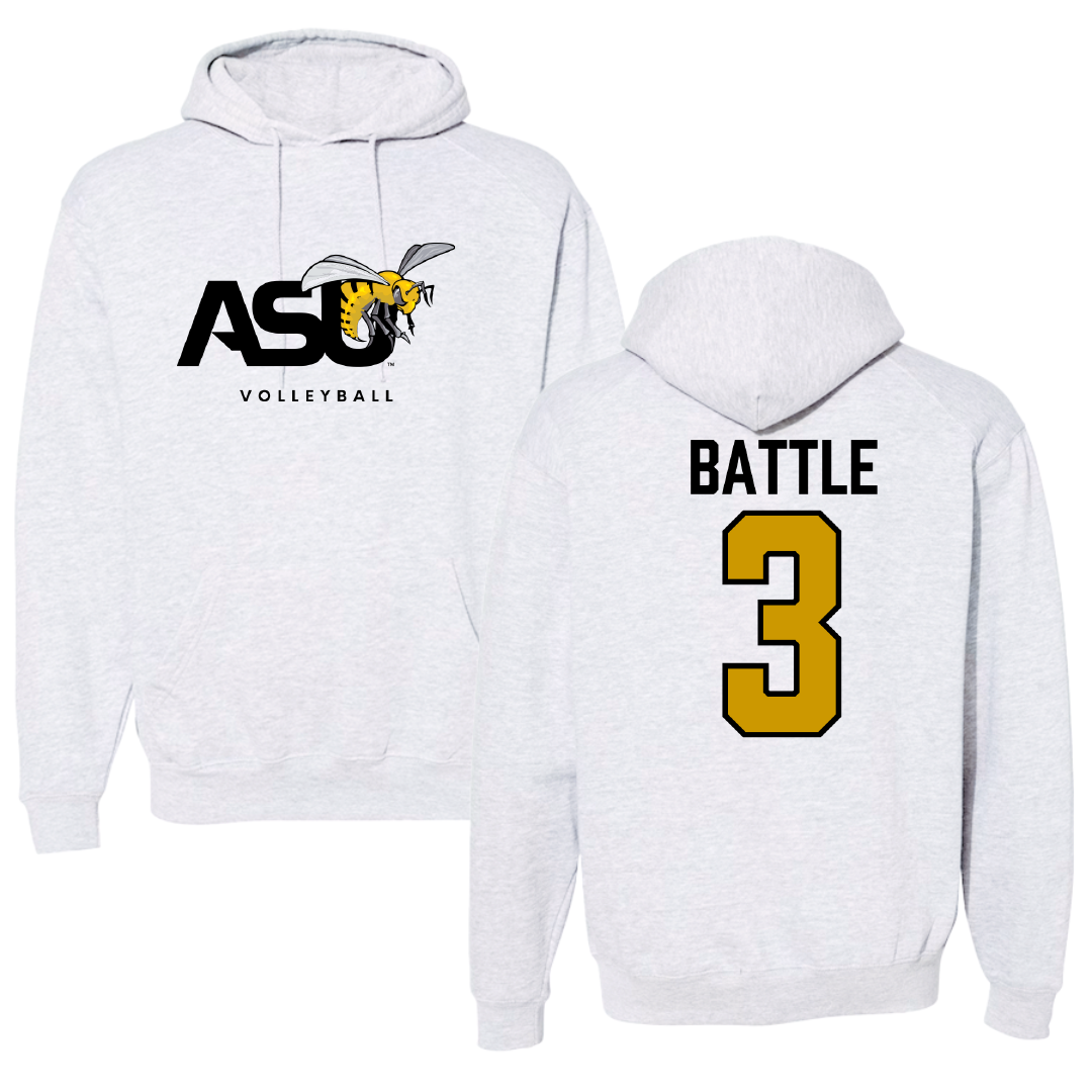 Alabama State University Volleyball Gray Hoodie - #3 Norielle Battle