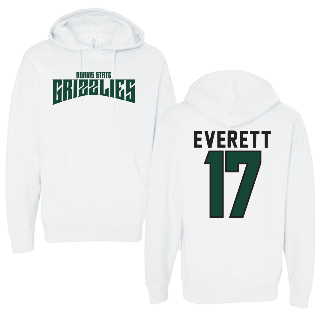 Adams State University Soccer White Classic Hoodie - #17 Madeline Everett