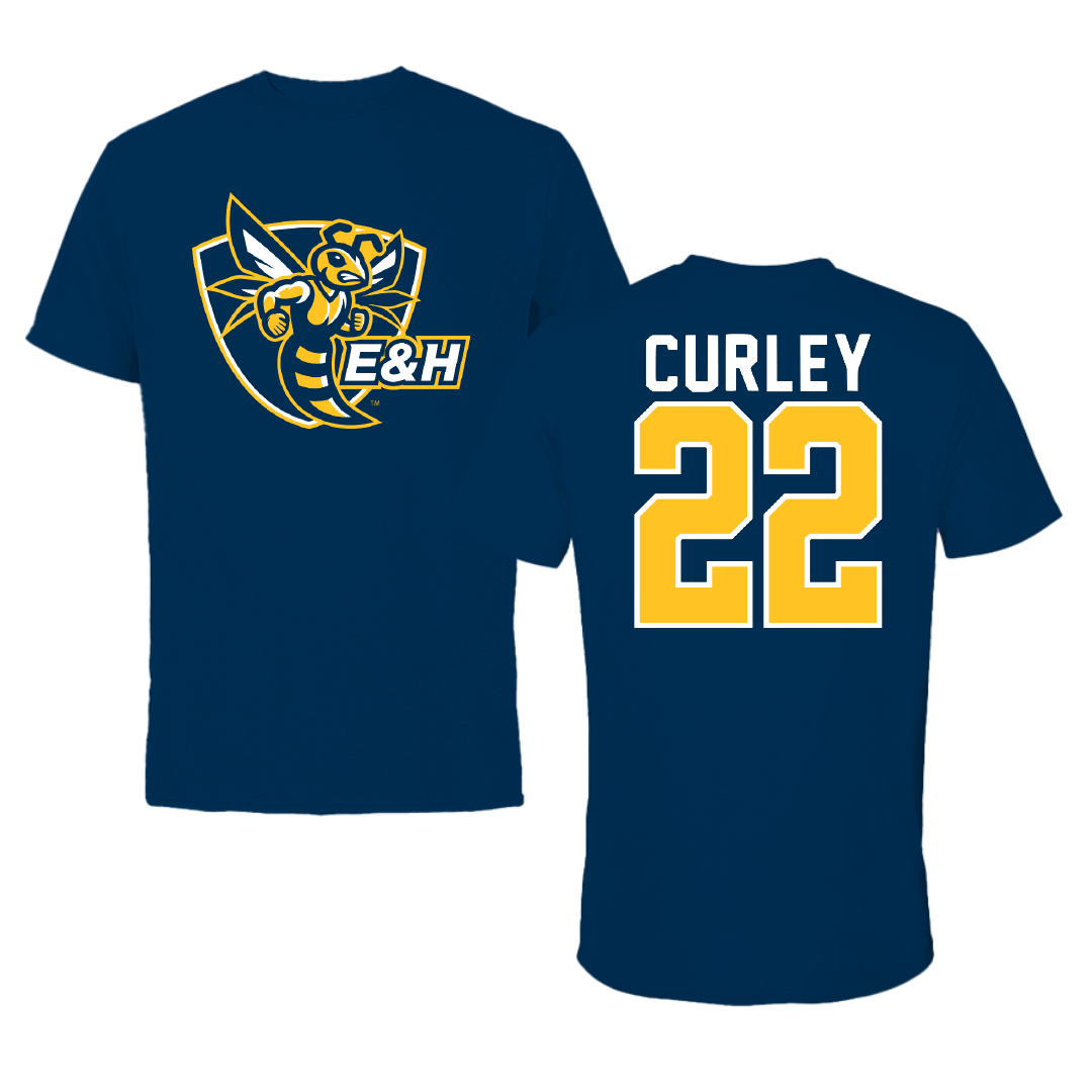 Emory & Henry College Basketball Navy Tee - #22 Omari Curley
