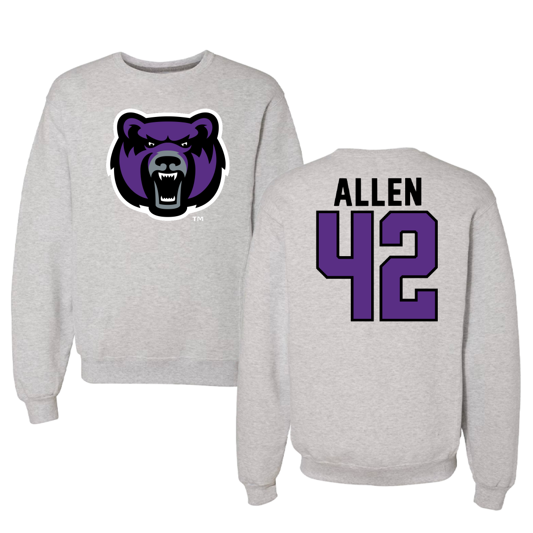 University of Central Arkansas Baseball Gray Crewneck - #42 Zeb Allen