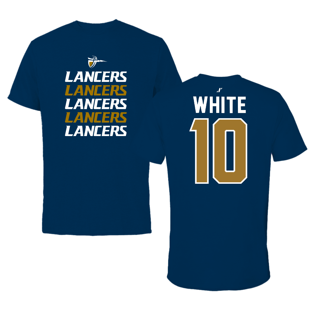 California Baptist University Water Polo Navy General Performance Tee - #10 Collin White