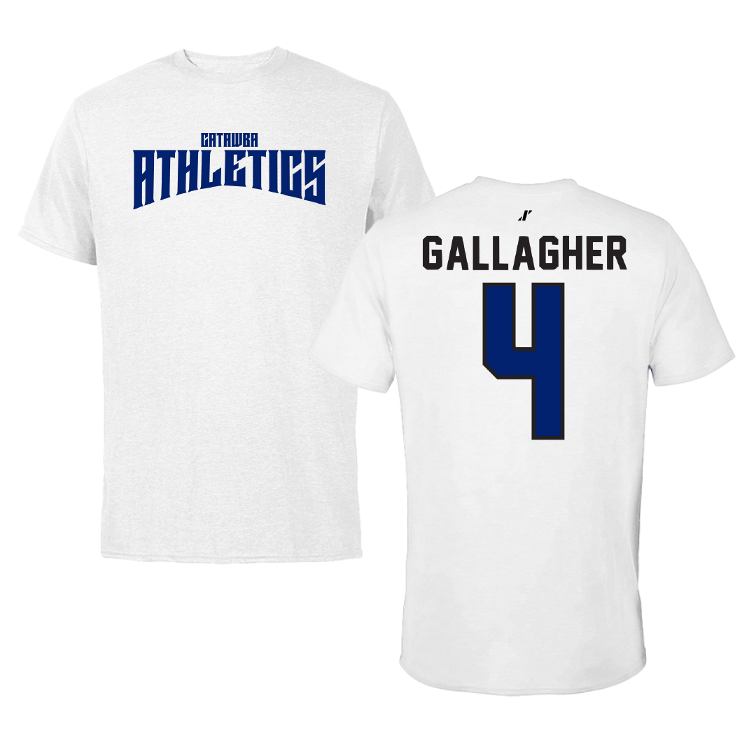 Catawba College Softball White Classic Tee - #4 Brianna Gallagher