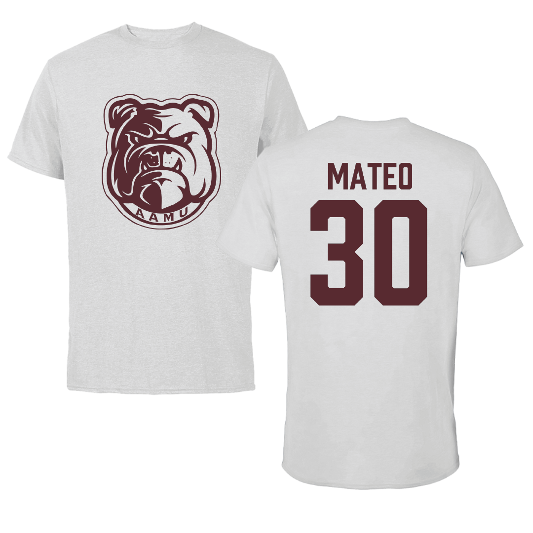 Alabama A&M University Baseball Light Gray Performance Tee - #30 Anthony Mateo