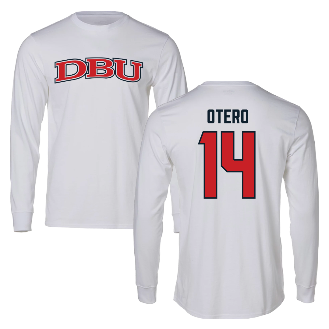 Dallas Baptist University Volleyball White Long Sleeve - #14 Lindsey Otero