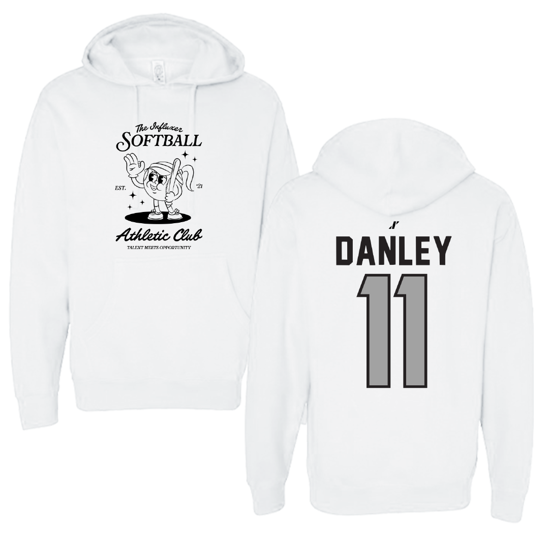 Softball White Influxer Athletic Club Hoodie - #11 Ashtyn Danley