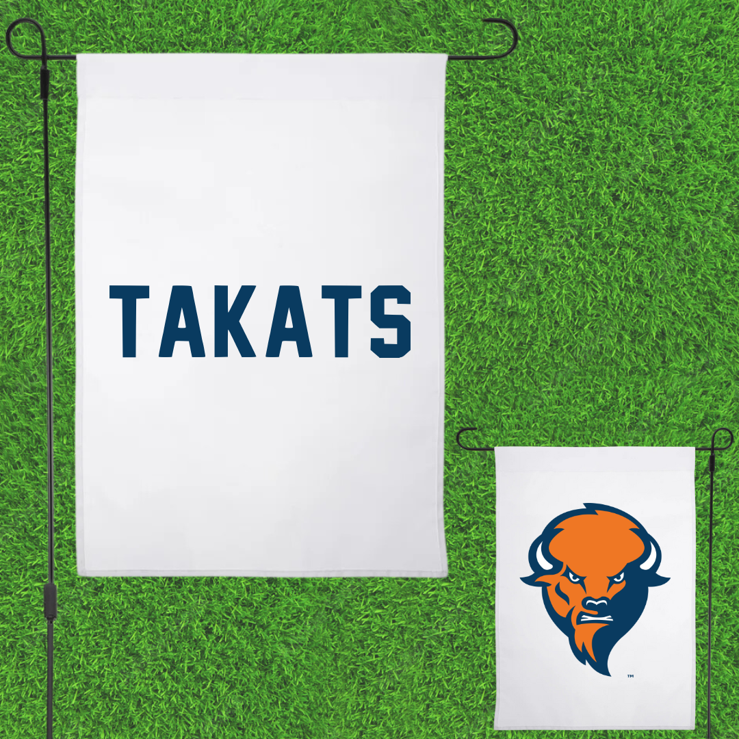 Bucknell University Wrestling White Garden Flag - Myles Takats