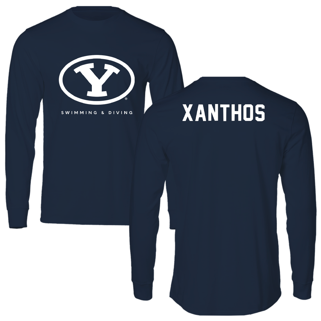Brigham Young University Swimming & Diving Navy Long Sleeve - Kiara Xanthos