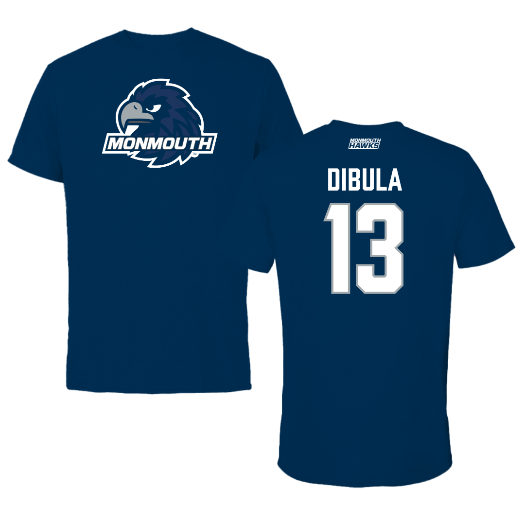 Monmouth University Basketball Navy Performance Tee - #13 Divine Dibula