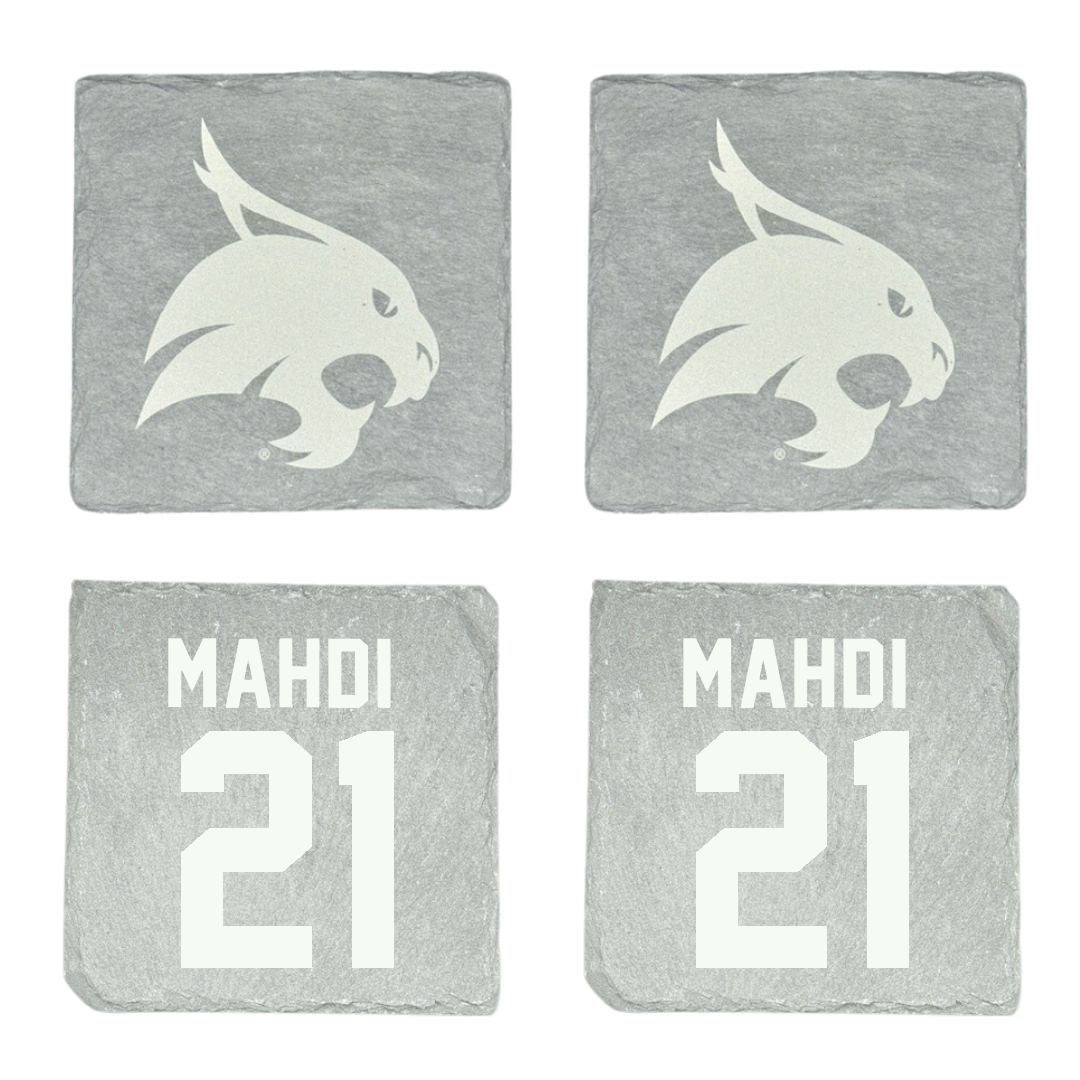 Texas State University Football Stone Coaster (4 Pack)  - #21 Ismail Mahdi