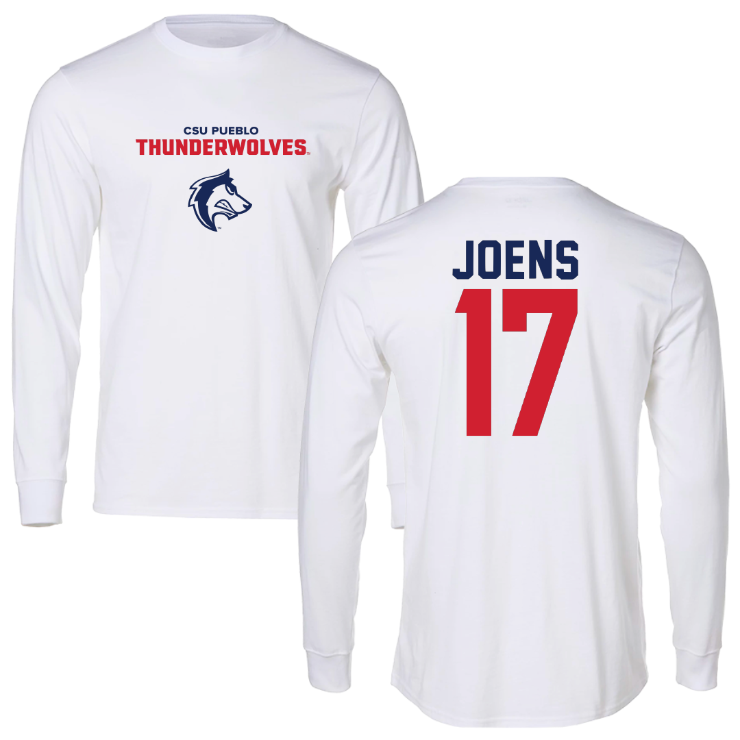 Colorado State University-Pueblo Volleyball White Long Sleeve - #17 Rayliene Joens