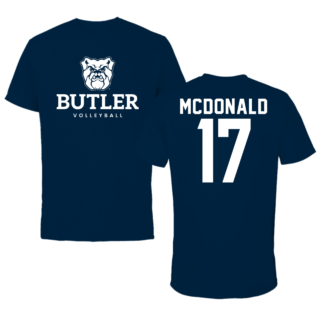 Butler University Volleyball Navy Tee - #17 Zoe McDonald