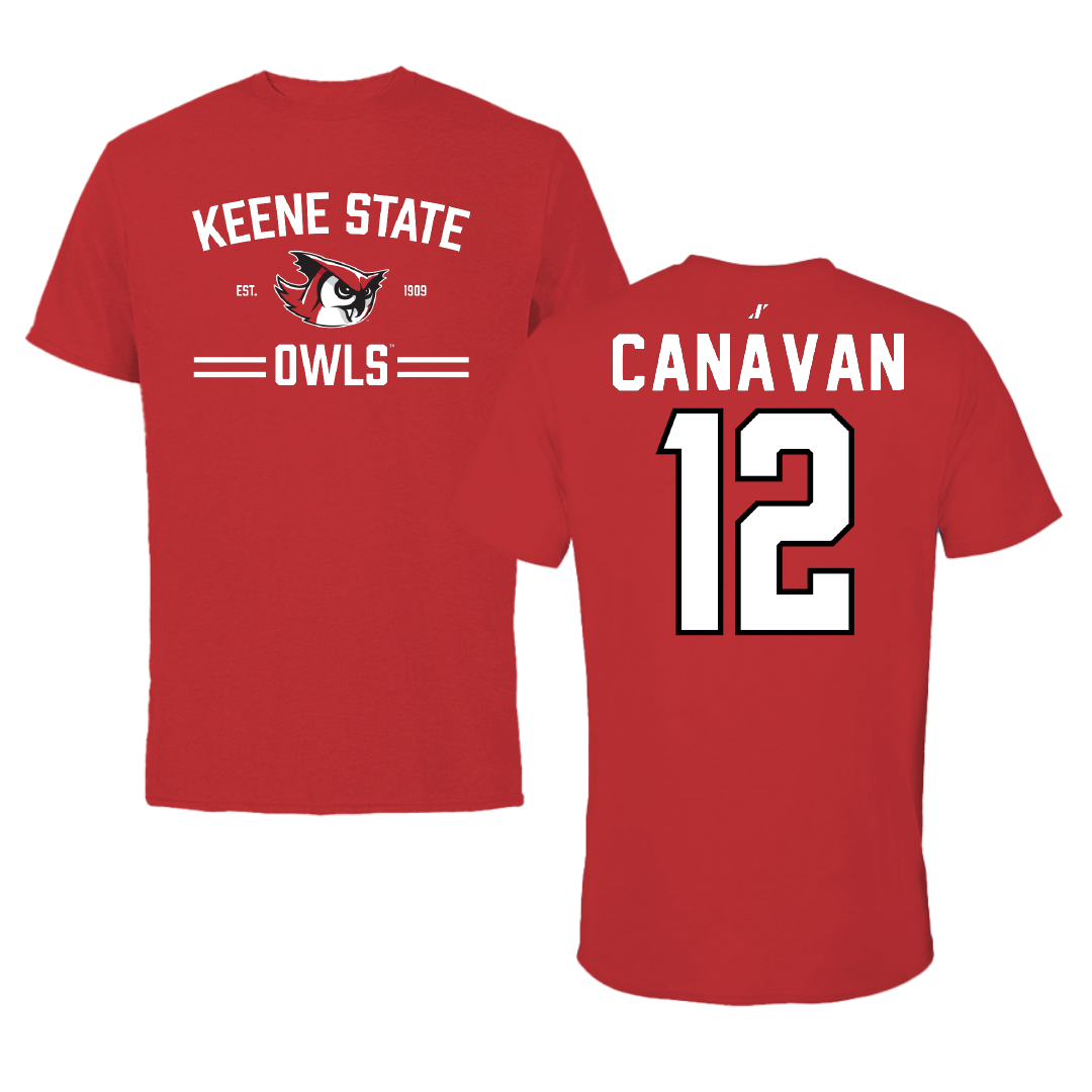 Keene State College Basketball Red General Performance Tee - #12 Kate Canavan