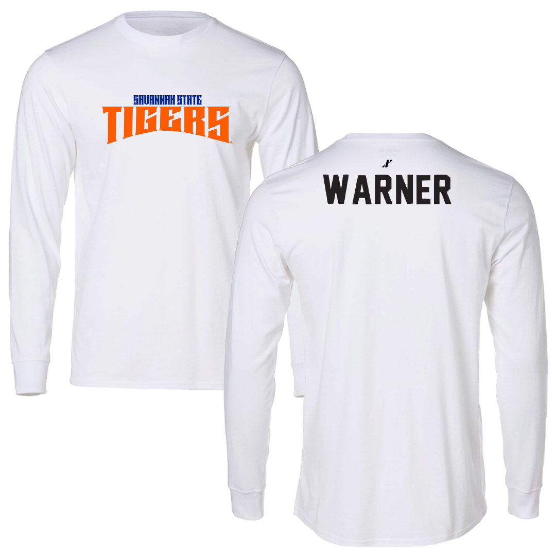 Savannah State University Tennis White Classic Long Sleeve - Nyla Warner