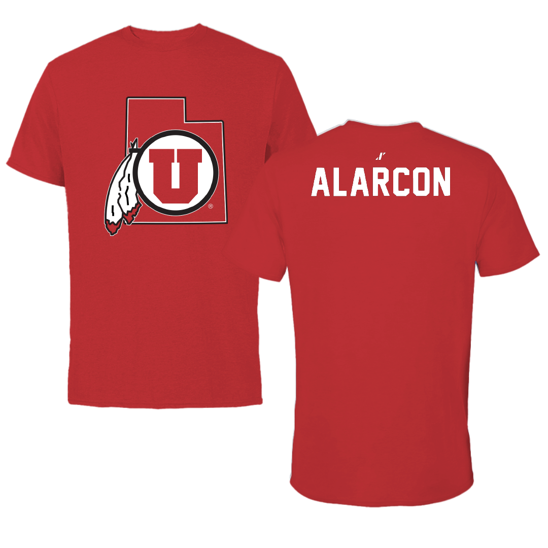 University of Utah Swimming & Diving Red State Performance Tee - Landon Alarcon