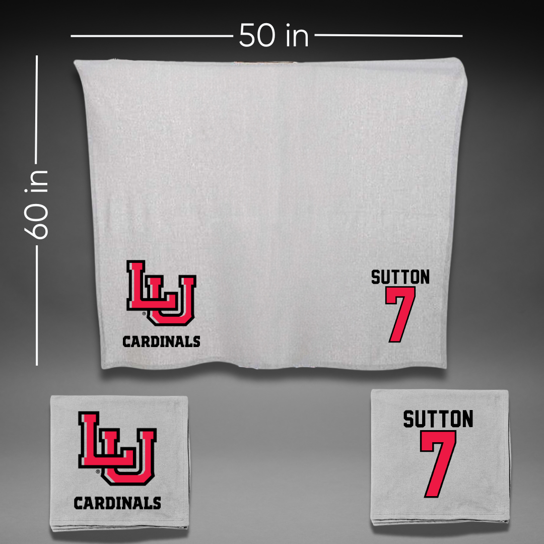 Lamar University Baseball Gray Blanket - #7 Carter Sutton