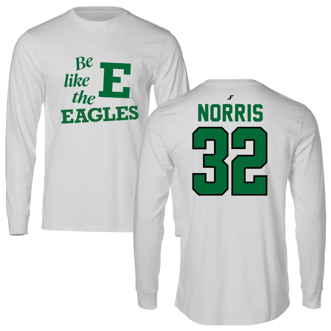 Eastern Michigan University Baseball Light Gray Be Like Us Long Sleeve - #32 Drew Norris