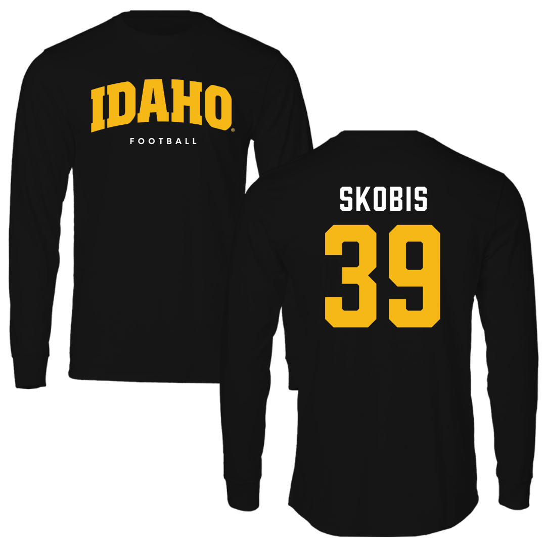 University of Idaho Football Black Long Sleeve - #39 Jacob Skobis