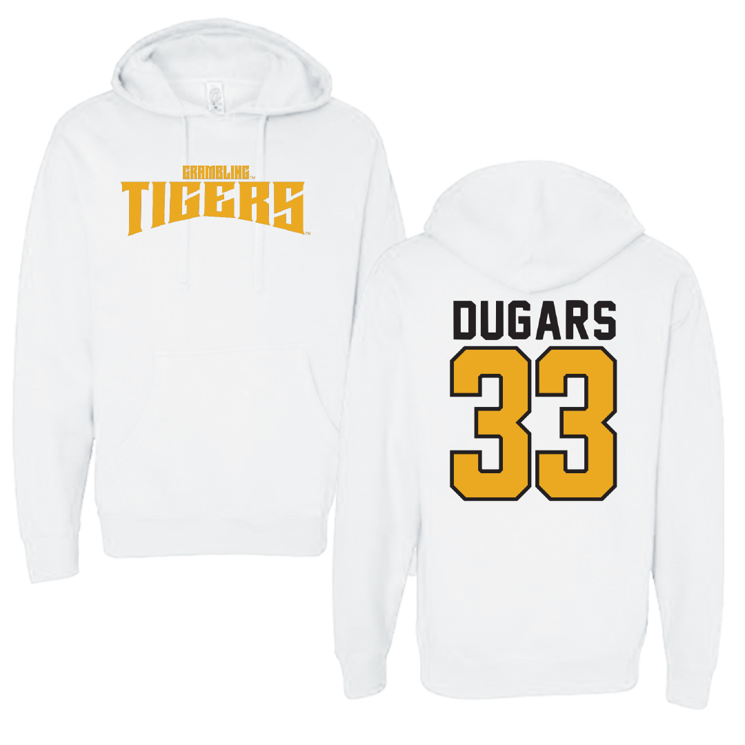 Grambling State University Softball White Classic Hoodie - #33 Aliyah Dugars