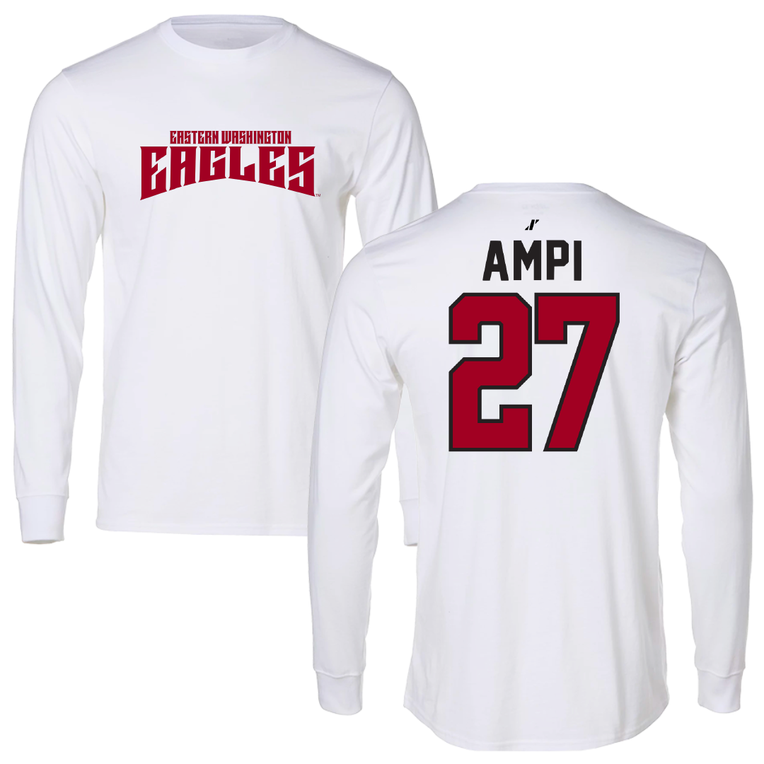 Eastern Washington University Soccer White Classic Long Sleeve - #27 Ryanne Ampi