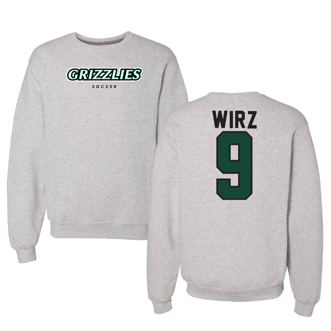 Adams State University Soccer Gray Grizzlies Crewneck - #9 Marius Wirz