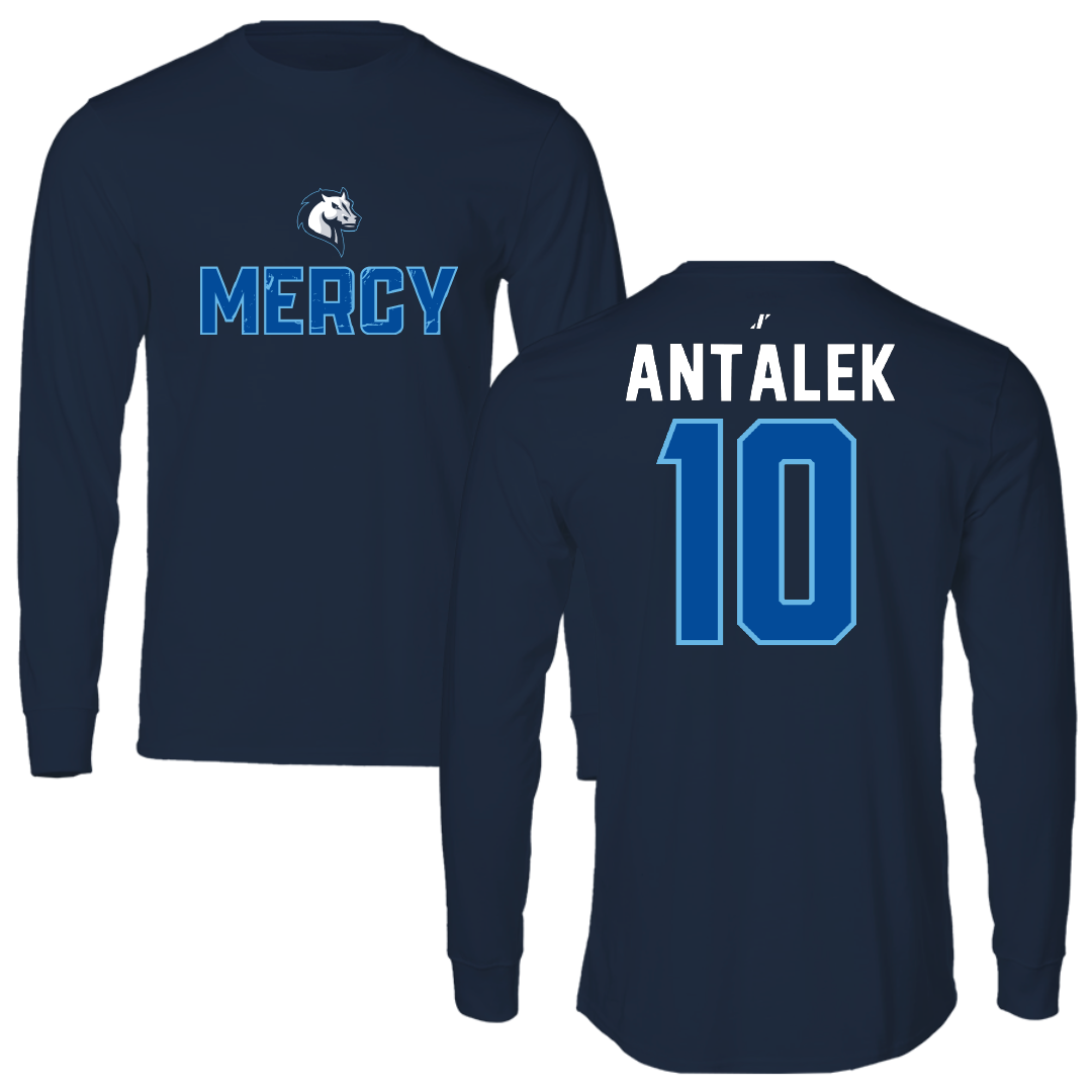 Mercy University Baseball Navy General Long Sleeve - #10 Jack Antalek
