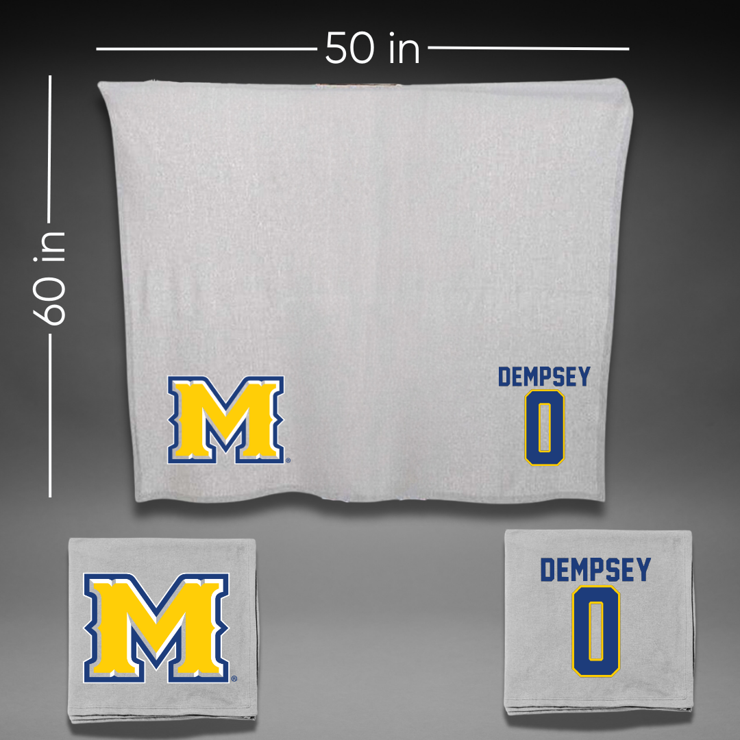 McNeese State University Soccer Gray Blanket - #0 Shannon Dempsey