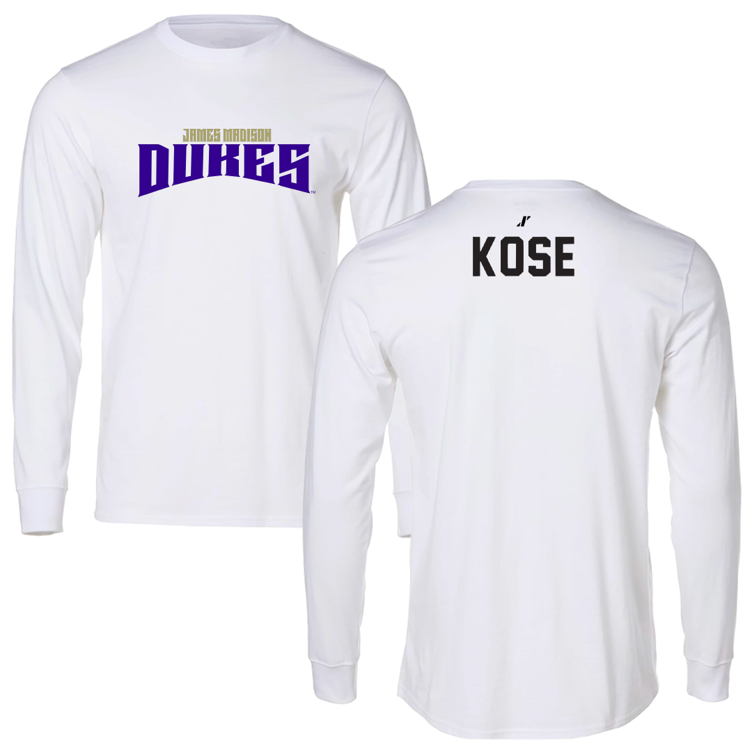 James Madison University Golf White Classic Long Sleeve - Owen Kose