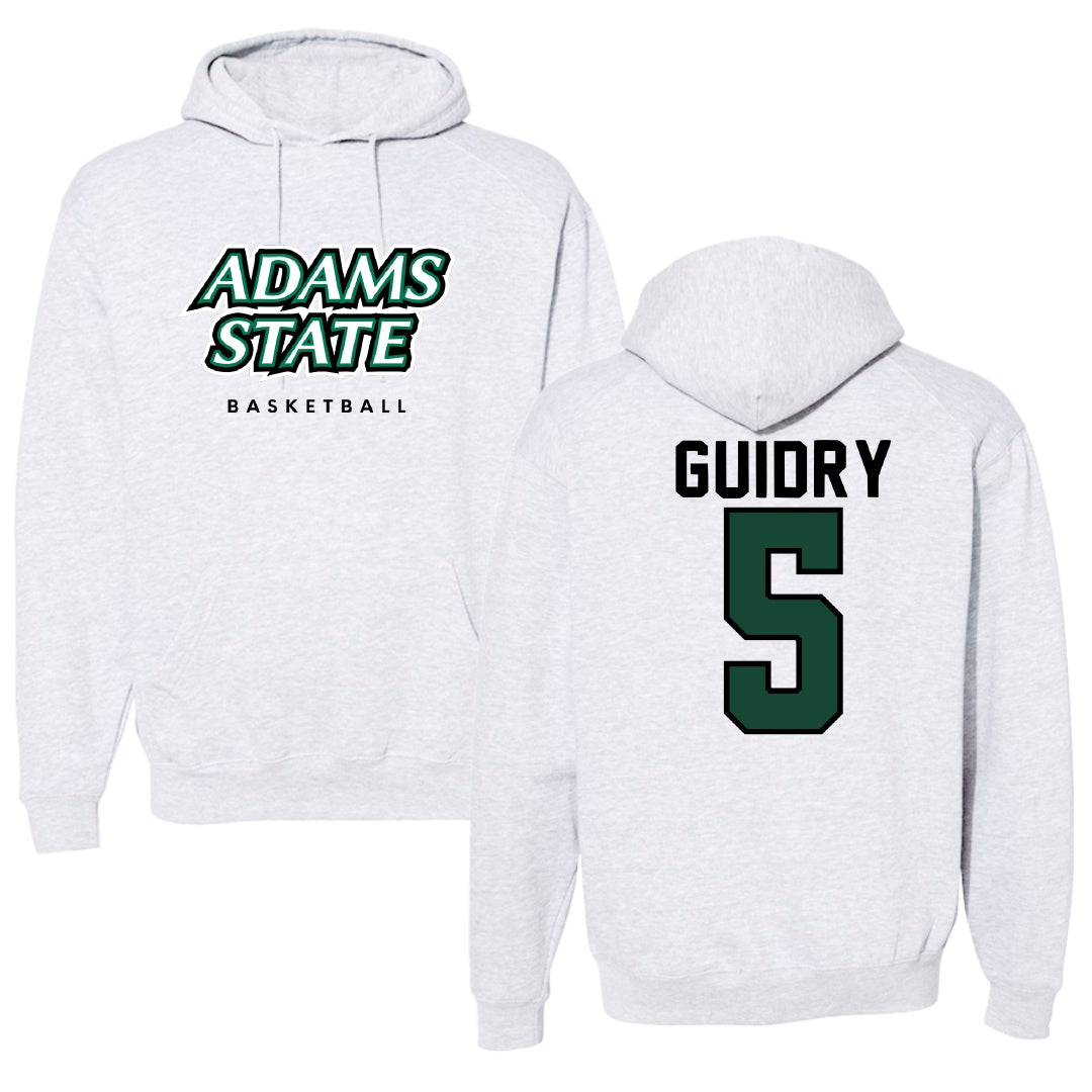 Adams State University Basketball Gray Block Hoodie - #5 Jerrick Guidry