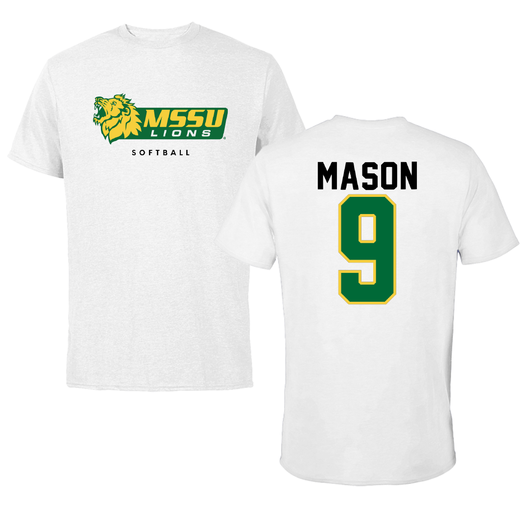 Missouri Southern State University Softball White Tee - #9 Emma Mason