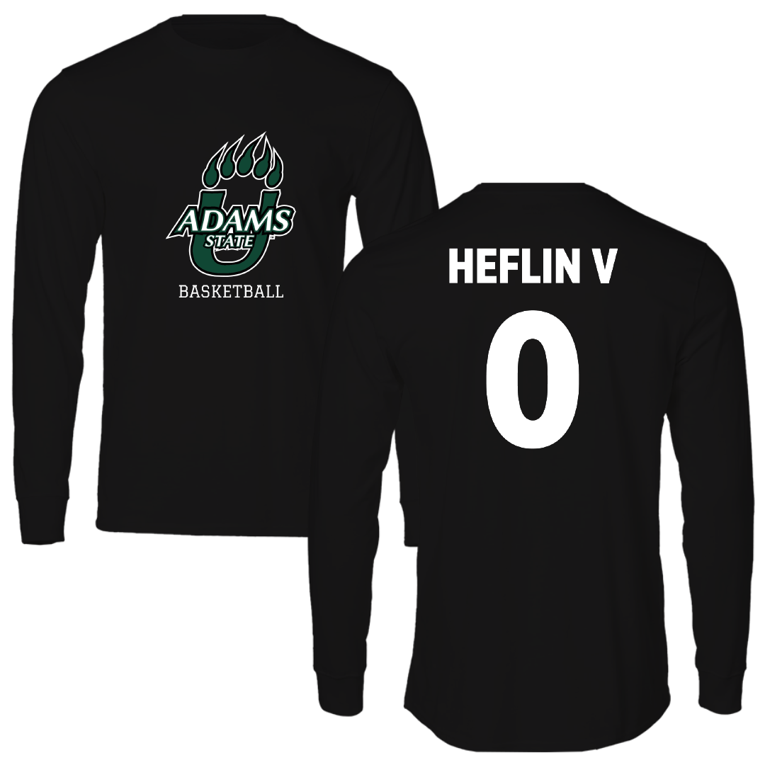 Adams State University Basketball Black State Performance Long Sleeve - #0 Robert Heflin V