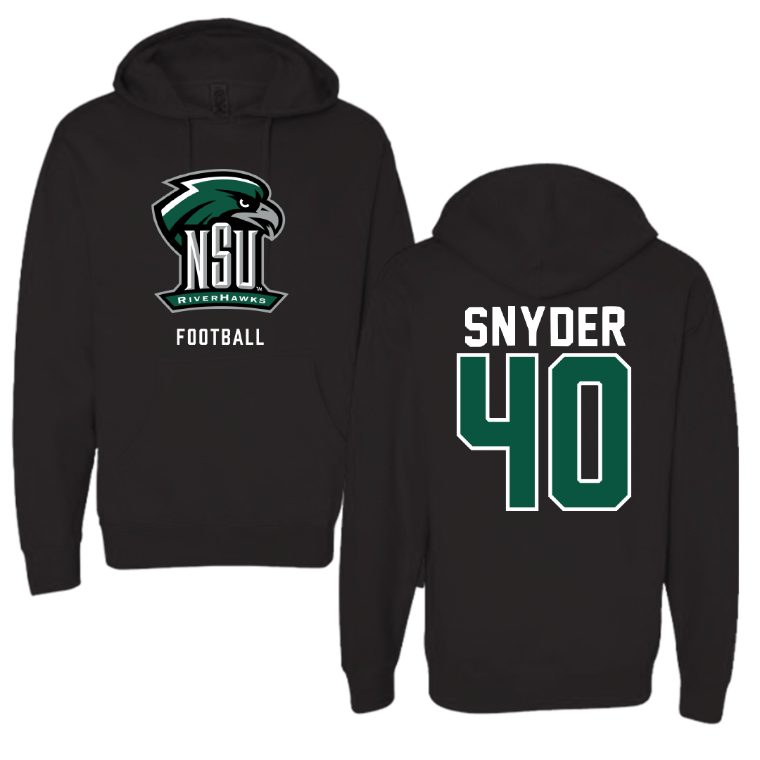 Northeastern State University Football Black NSU Hoodie - #40 Cooper Snyder