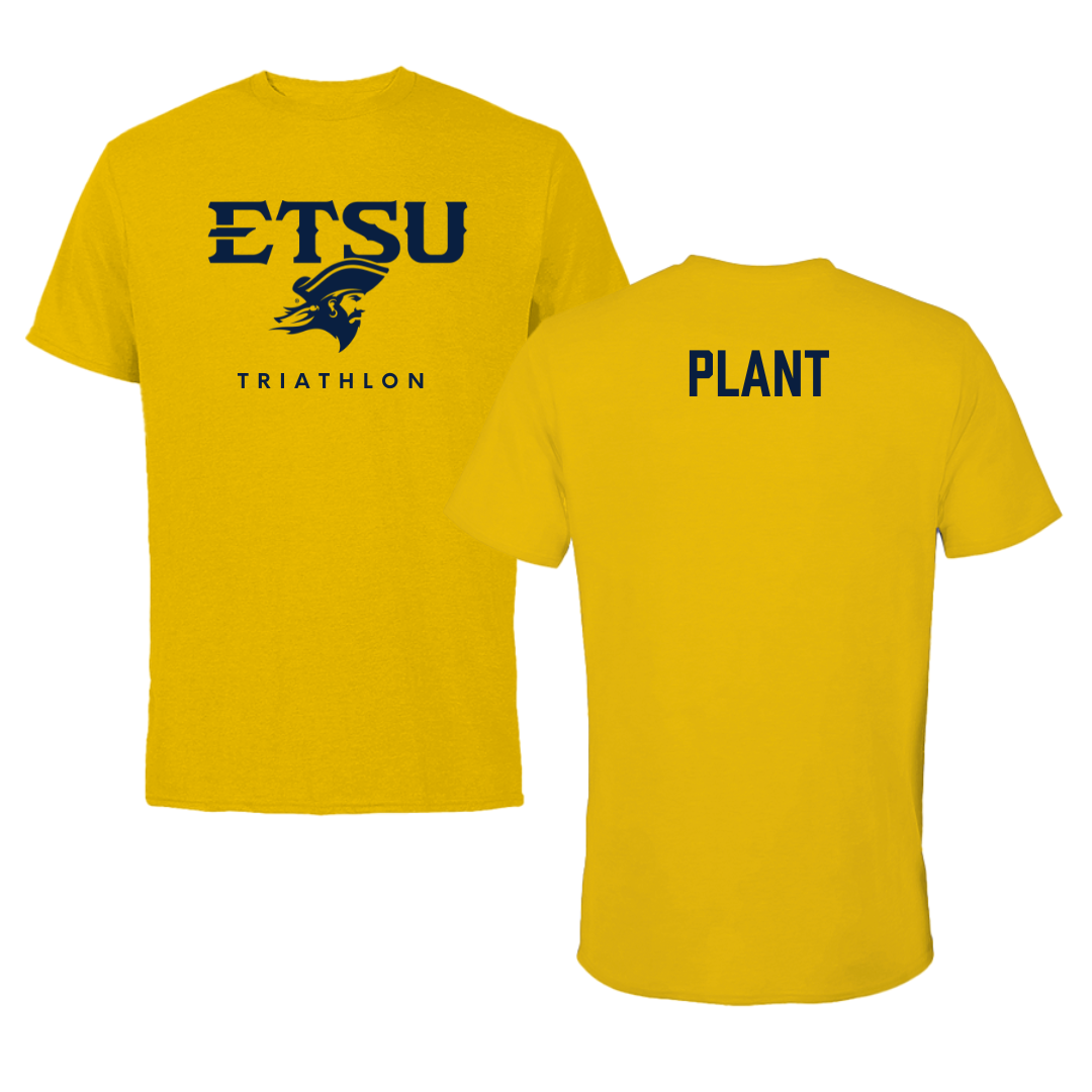 East Tennessee State University Triathlon Gold Performance Tee - Sarah Plant