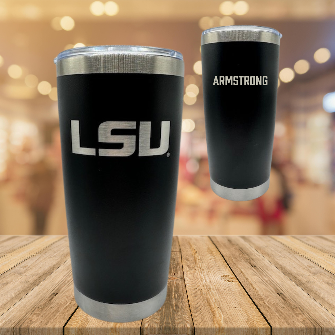 Louisiana State University TF and XC Black Stainless Steel Tumbler - Alia Armstrong