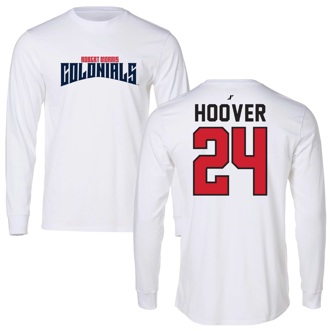 Robert Morris University Softball White Classic Performance Long Sleeve - #24 Mackenzie Hoover