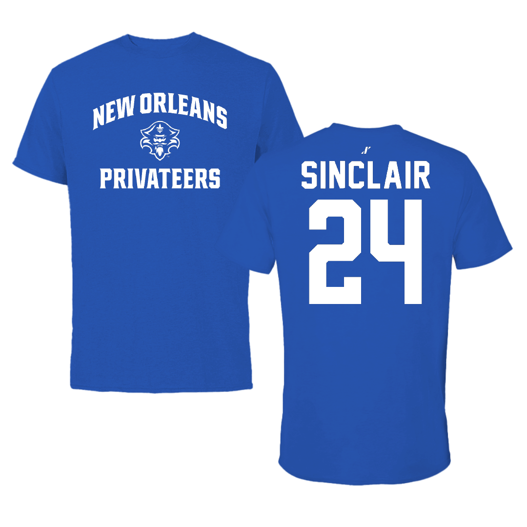 University of New Orleans Basketball Blue General Tee - #24 Cole Sinclair