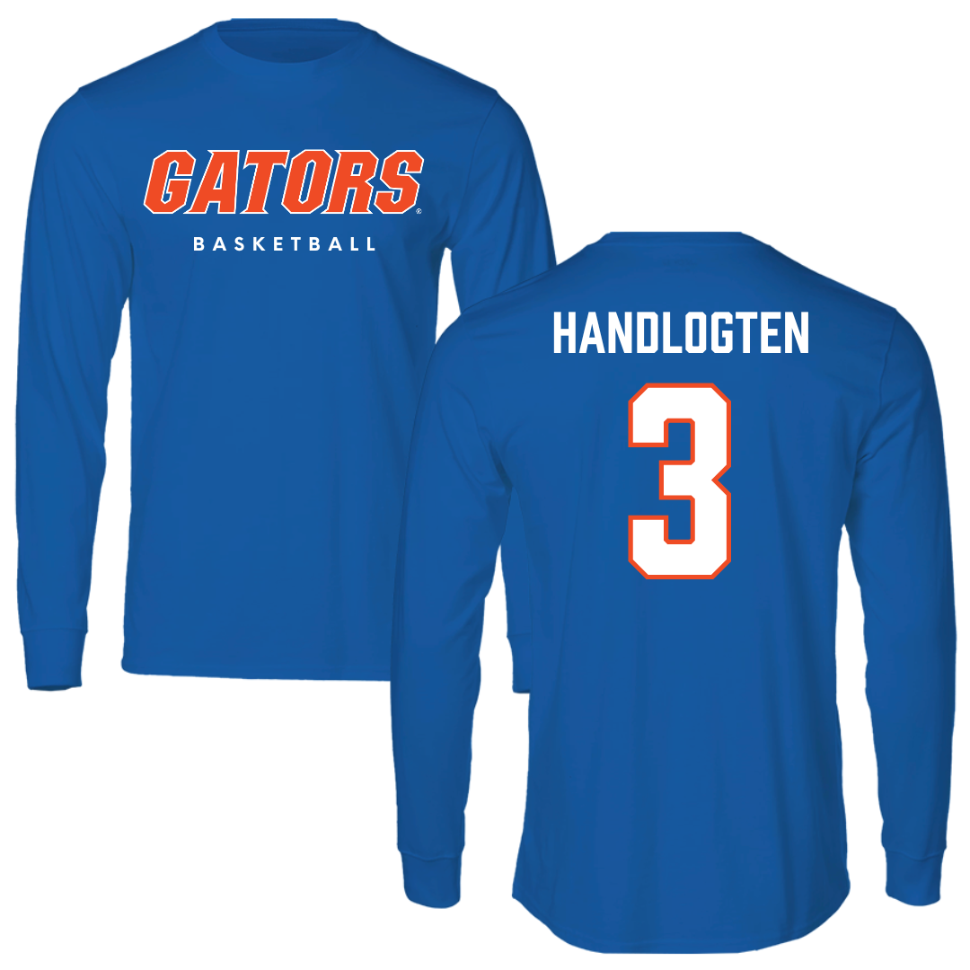 University of Florida Basketball True Royal Block Performance Long Sleeve - #3 Micah Handlogten