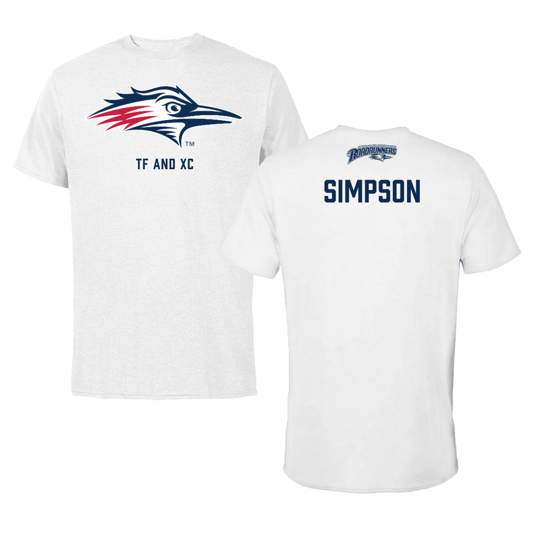 Metropolitan State University of Denver TF and XC White Performance Tee - Jacob Simpson