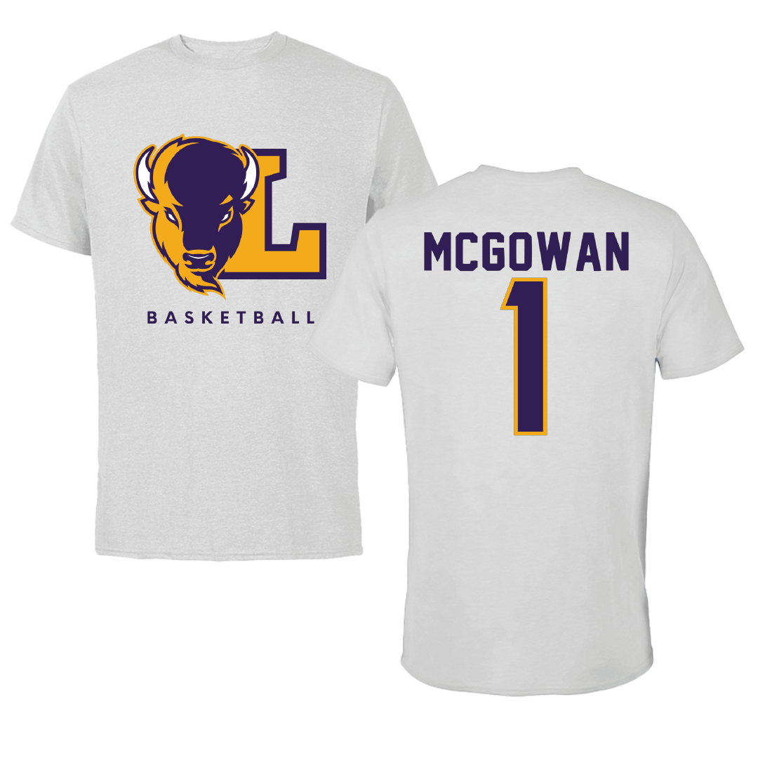 Lipscomb University Basketball Light Gray Performance Tee - #1 Claira McGowan