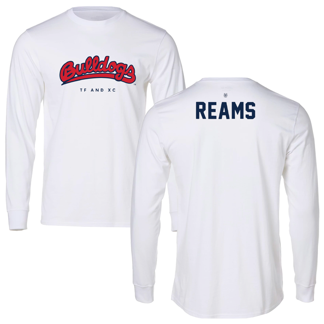 Fresno State University TF and XC White Performance Long Sleeve - Kamoni Reams