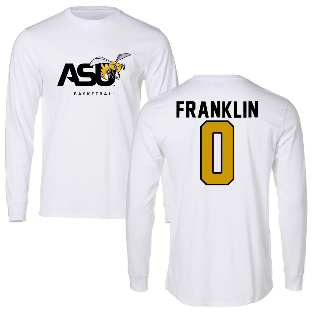 Alabama State University Basketball White Long Sleeve - #0 Amari Franklin
