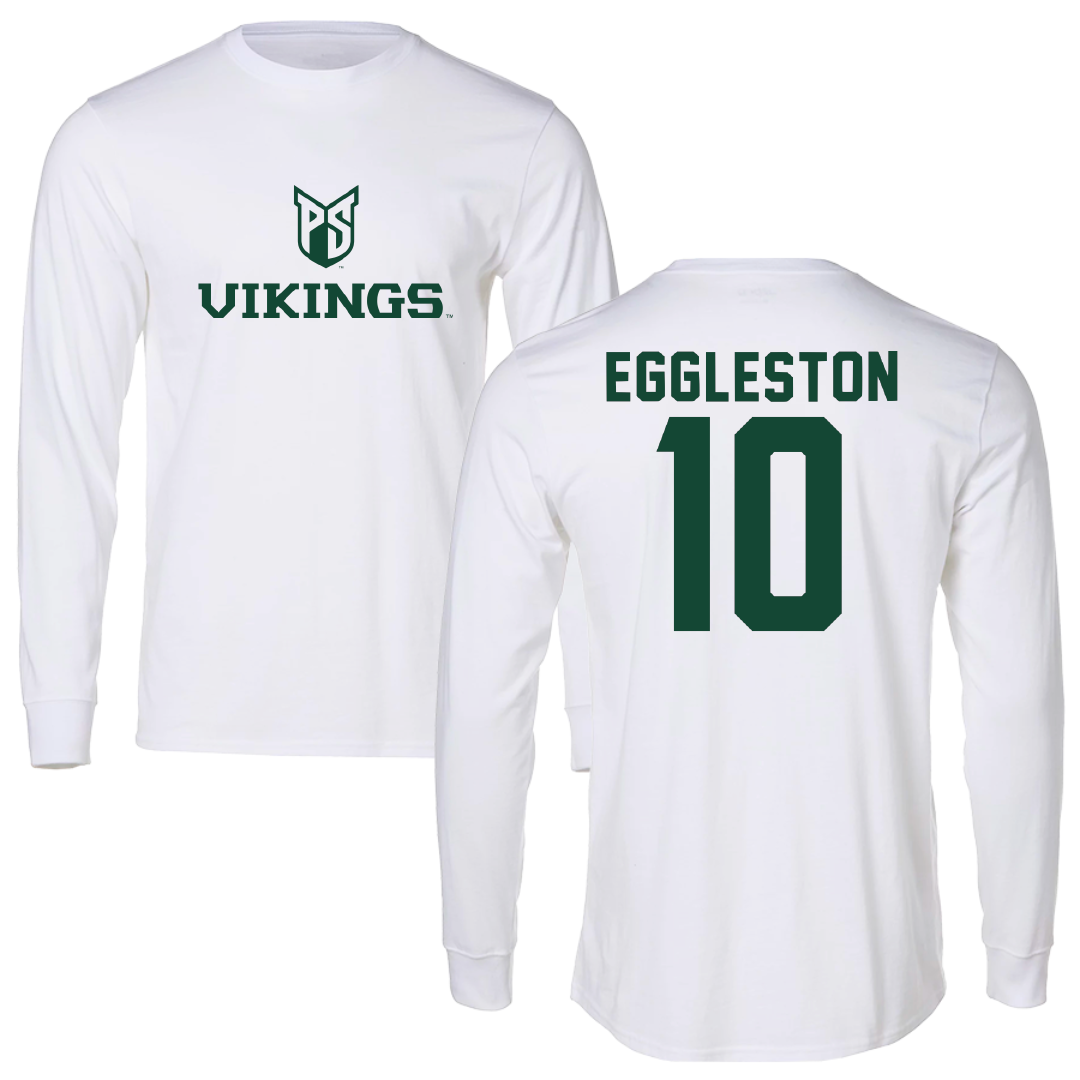 Portland State University Soccer White Performance Long Sleeve - #10 Mckenna Eggleston