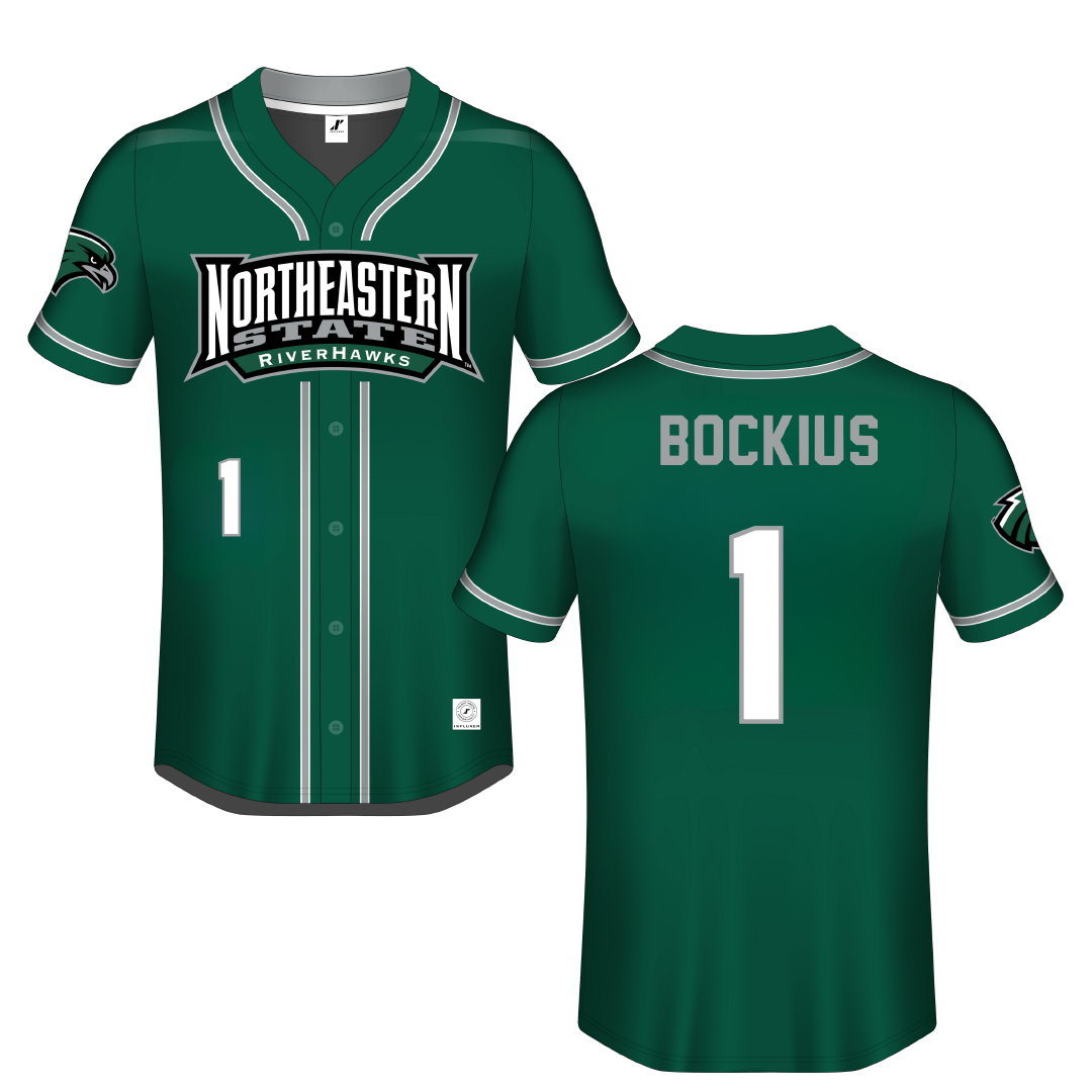 Northeastern State University Green Button-Down Jersey - Brazen Bockius