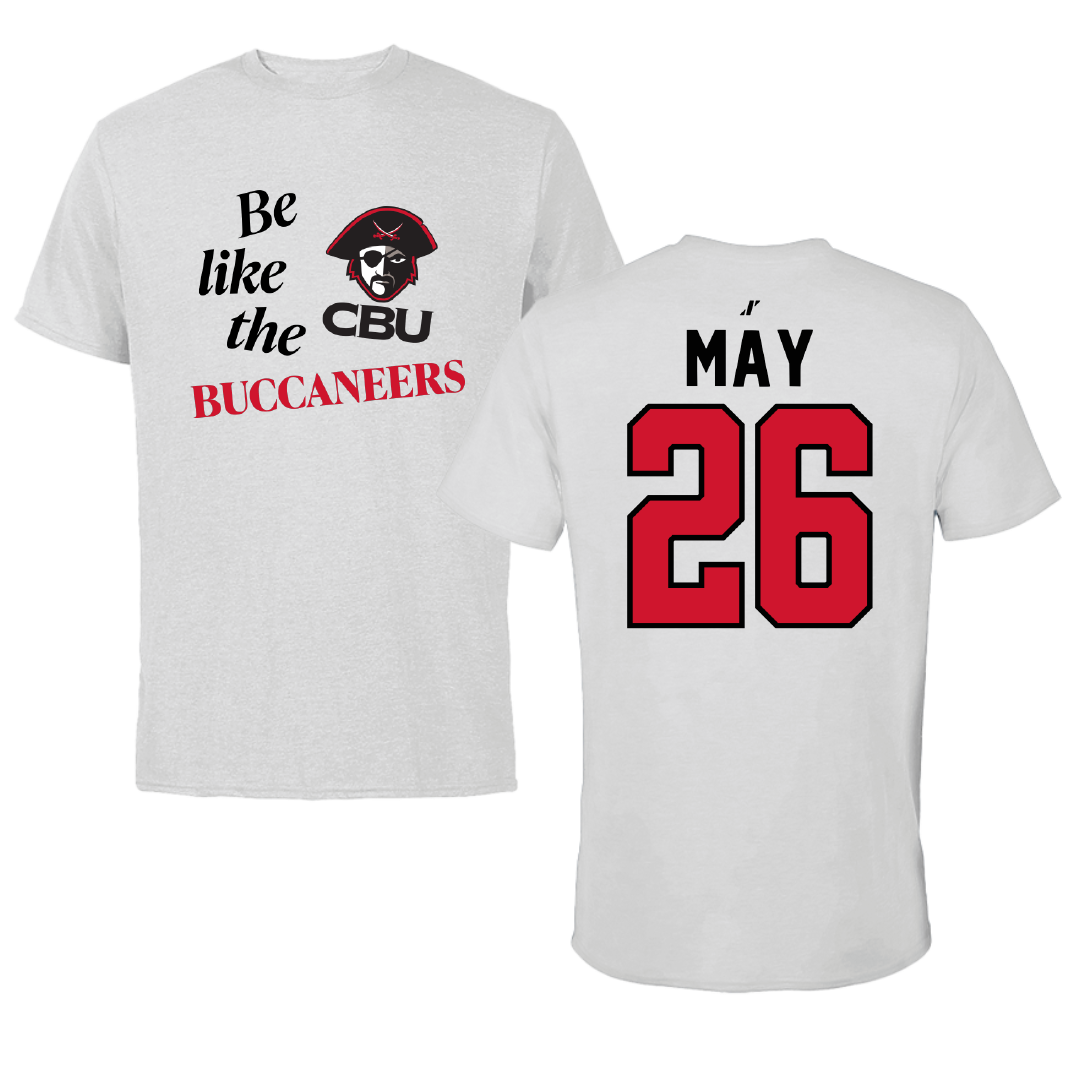 Christian Brothers University Soccer Light Gray Be Like Us Tee - #26 Chloe May