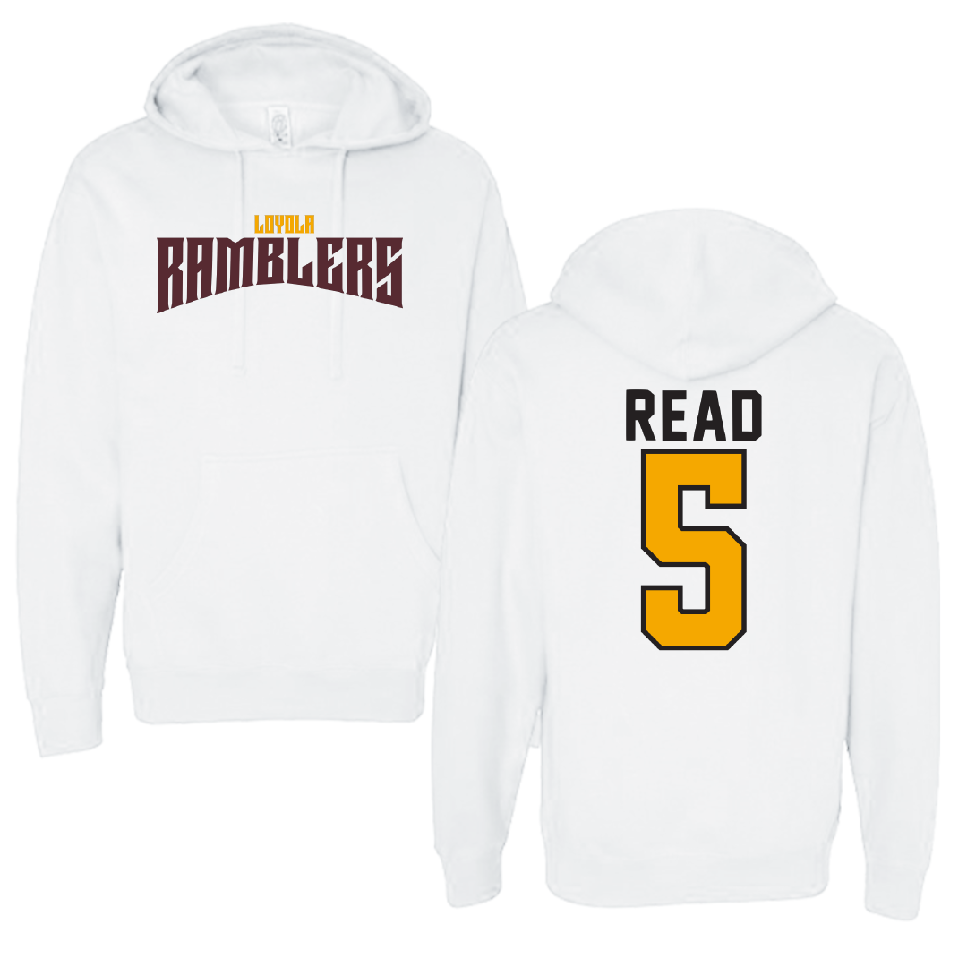 Loyola University-Chicago Volleyball White Classic Hoodie - #5 Jake Read