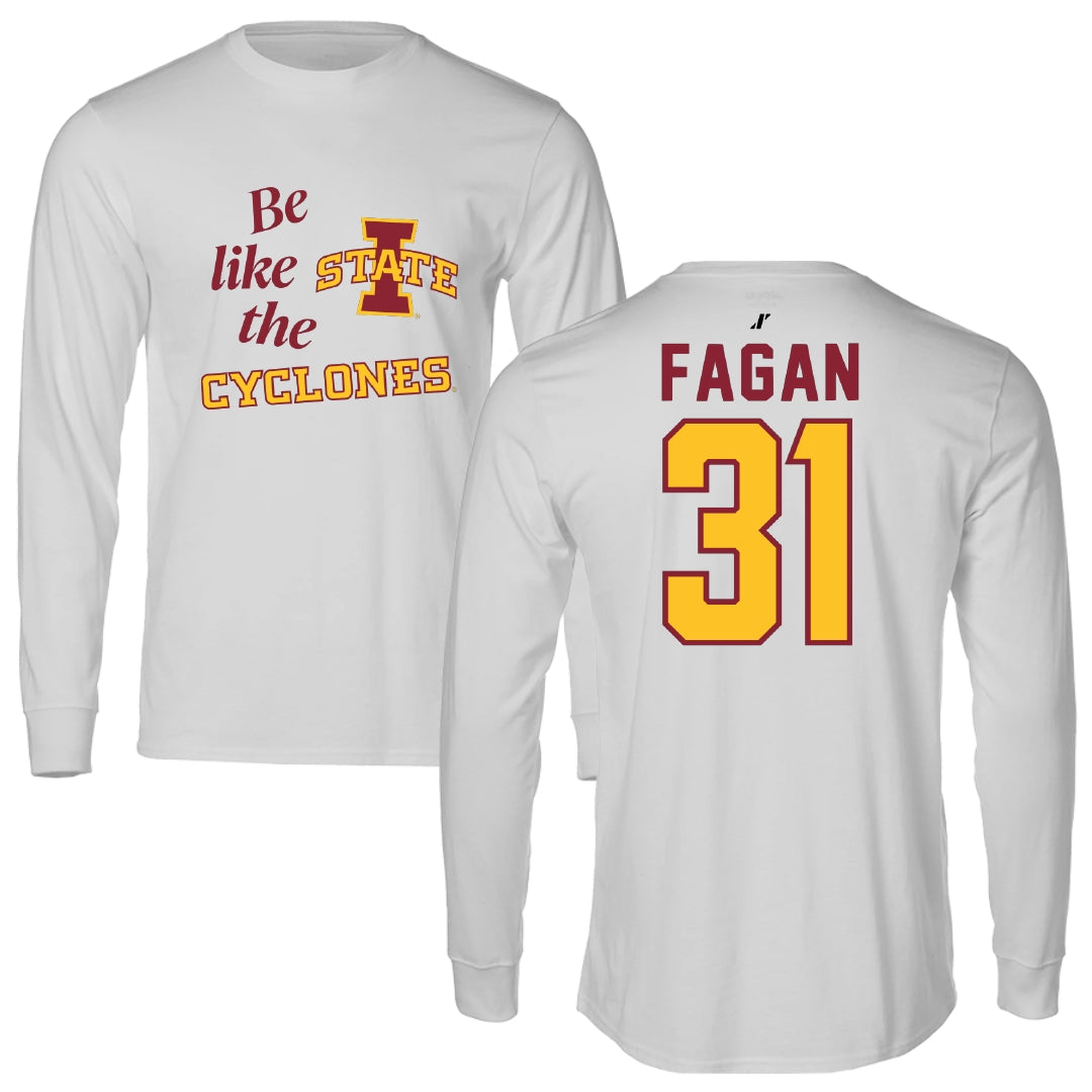 Iowa State University Soccer Light Gray Be Like Us Long Sleeve - #31 Cadence Fagan
